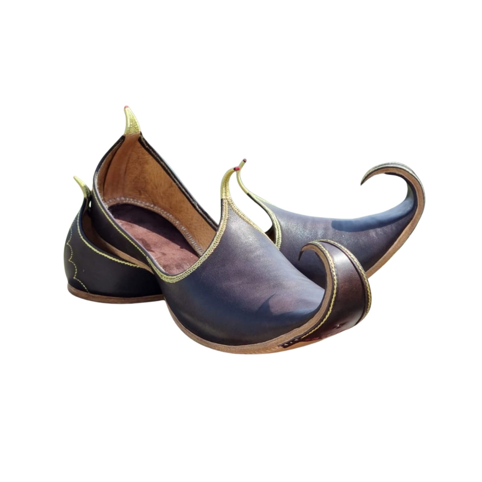 Untitled design (17) Traditional Handmade Black Khussa - Image 1